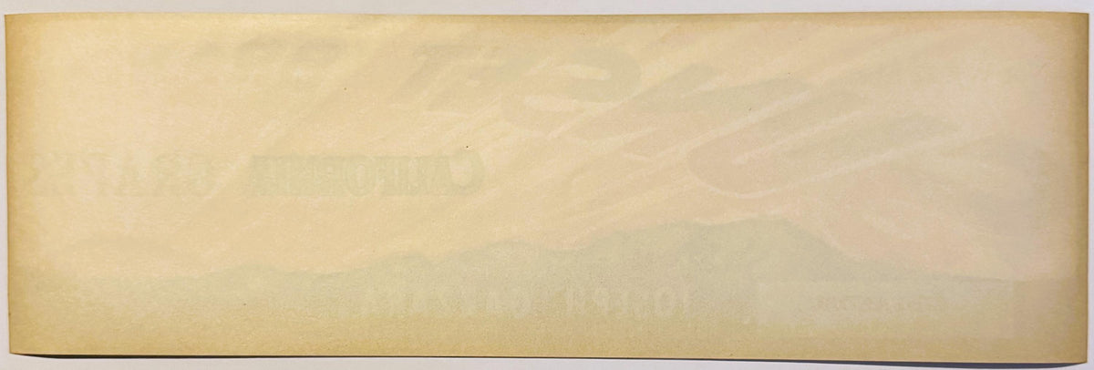 Aged cream-colored vintage crate label with faint printed text mentioning Sunset brand and Joseph, details worn and barely le