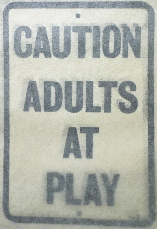 Vintage 1960s “Adults at Play” Decal — NOS Baxter Lane Co. Mid‑Century Americana