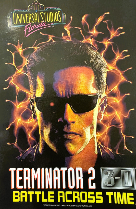 Vintage 1996 Terminator 2: 3‑D Postcard — Universal Studios Attraction Memorabilia
