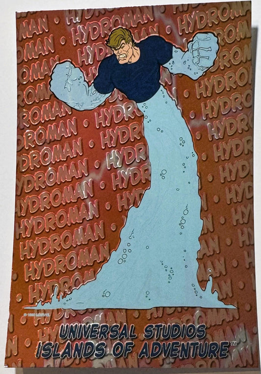 Vintage 1999 Hydroman Marvel Postcard — NOS Foil Universal Studios Villain Art