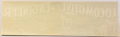 Faded cream-colored vintage crate label with embossed text reading "FRESNO" and partial locomotive imagery, showing age and w