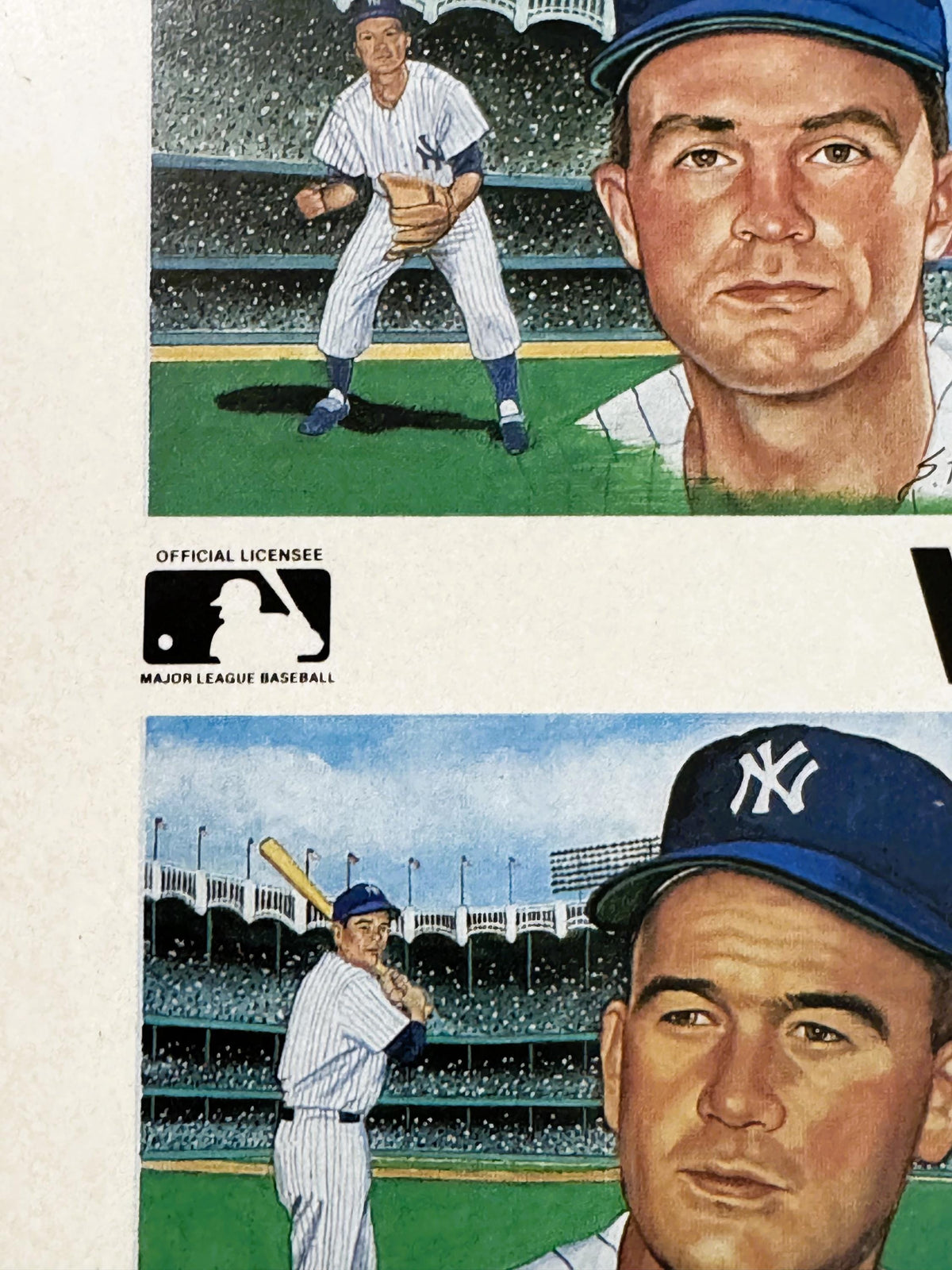 Vintage baseball card of two New York Yankees players from Susan Rini 1961 World Series Champion Yankees Tribute Poster