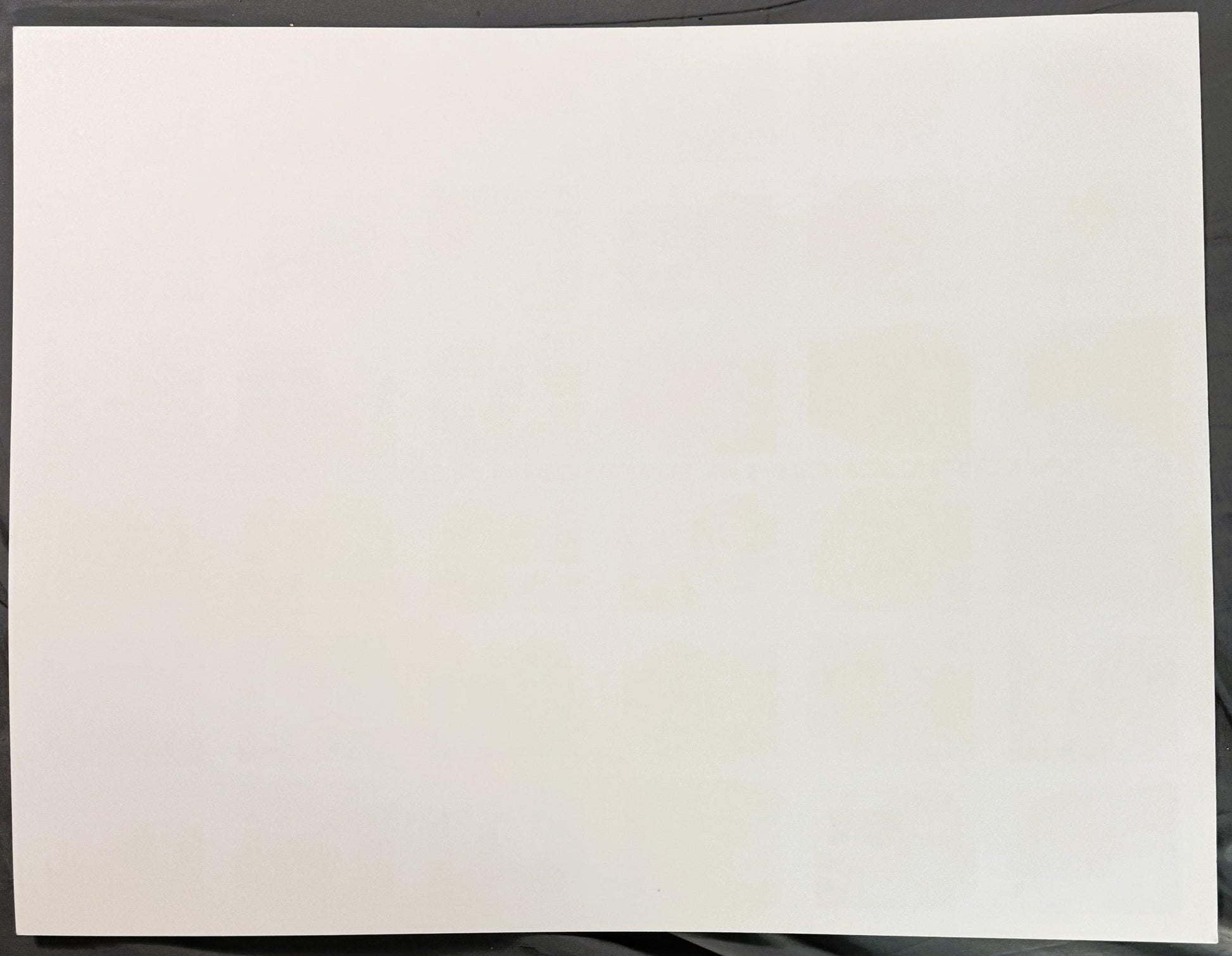 Blank, unprinted reverse of the Rini 1969 Mets uncut press sheet, cream cardstock with faint show-through of the front art