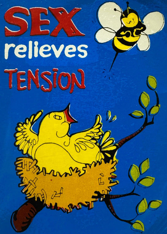 Vintage 1960s “Sex Relieves Tension” Decal — NOS Great Western Enterprises Adult Humor