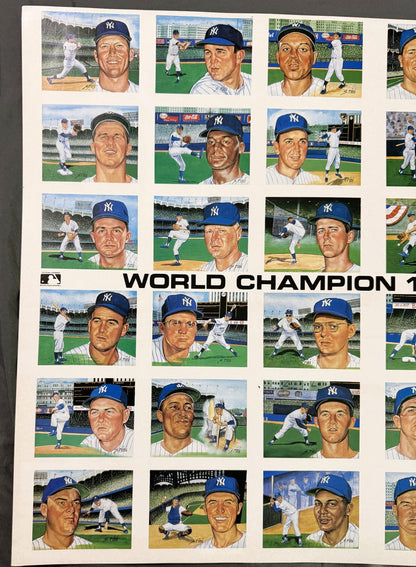 Susan Rini World Series Champion Yankees tribute poster with illustrated player portraits