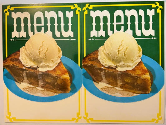 Vintage 1970s–1980s Ice Cream Counter Menu NOS | Unprinted Americana Diner Decor 🍦