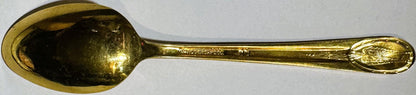 Jefferson spoon handle showing the Thomas Jefferson bust finial in an oval laurel cartouche.