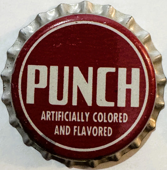 Vintage PUNCH Soda Bottle Cap 🥤 Cork-Lined Crown Cork & Seal NOS Mid-Century Americana Collectible American Made