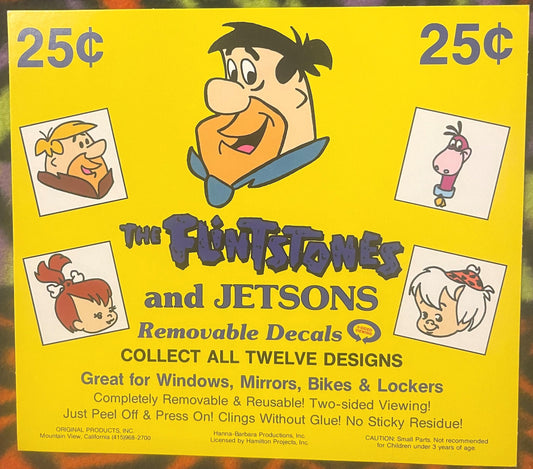 Vintage 1980s NOS Hanna‑Barbera Flintstones & Jetsons Vending Display Sign 🦴🚀