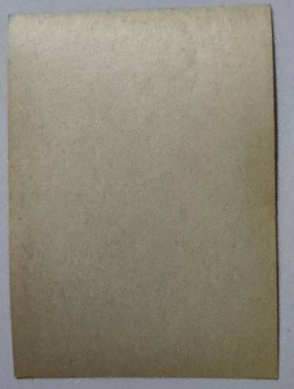 Cream-colored vintage broom label with embossed texture, photographed flat against white background
