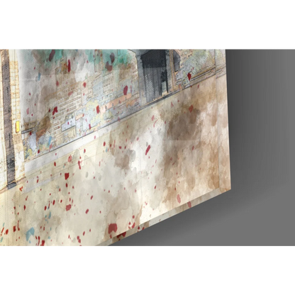 Brooklyn Bridge splatter glass wall art canvas print