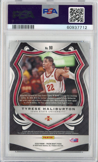 Graded 2020-21 Panini Prizm Draft Picks Tyrese Haliburton #90 Crusade Rookie RC Basketball Card PSA 10 Gem Mint