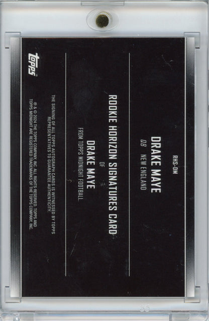 2024 Topps Midnight Drake Maye #RHSDM Horizon Auto Rookie RC Football Card