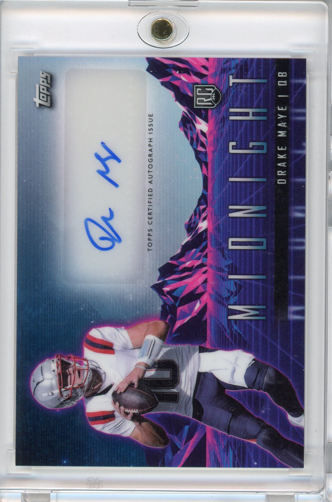 2024 Topps Midnight Drake Maye #RHSDM Horizon Auto Rookie RC Football Card