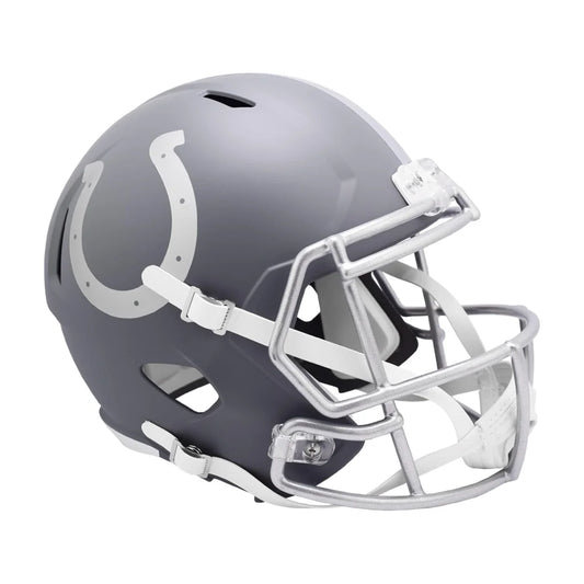 Indianapolis Colts Slate Collection Matte Black Riddell Helmet | Creative Sports | vintageantiquesgifts.com