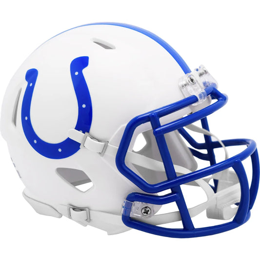 Indianapolis Colts Throwback Speed Mini Helmet Matte White | Creative Sports | vintageantiquesgifts.com