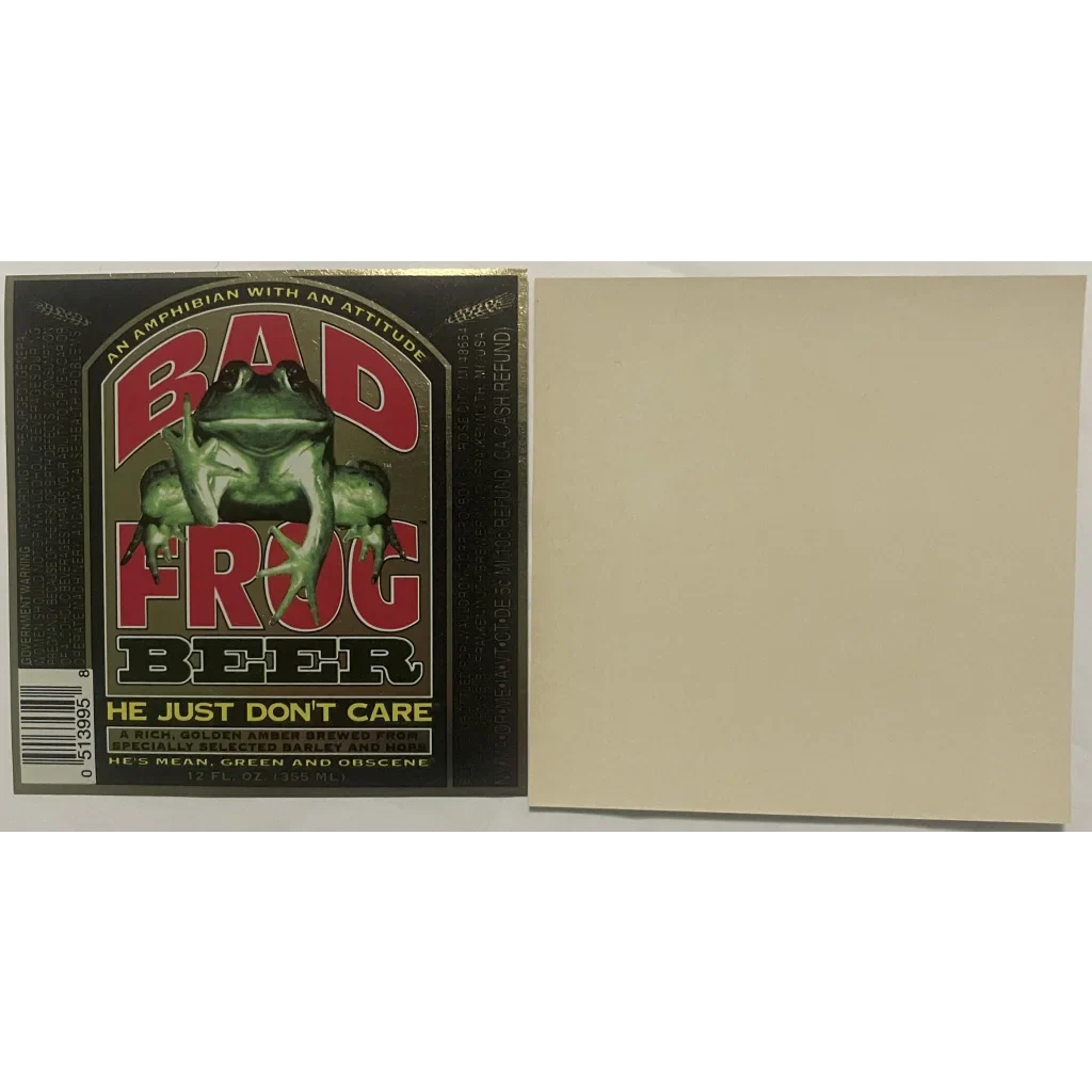 Infamous Vintage 🐸 Bad Frog Beer Label Banned in 8 States for Being Obscene! Advertisements – Obscenity!