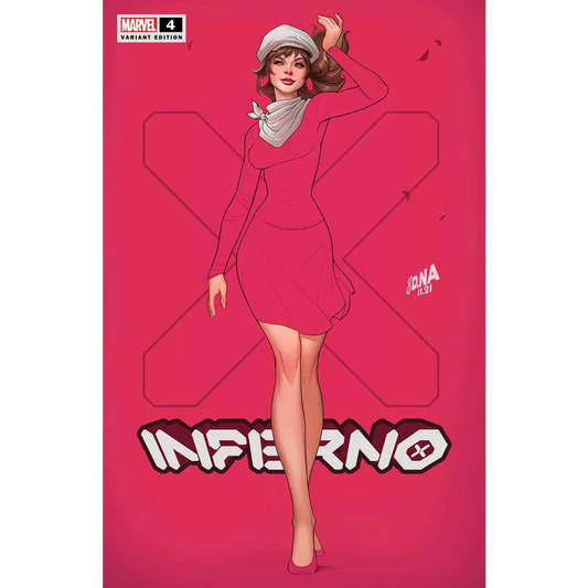 Comic book featuring woman in pink dress and white beret, David Nakayama exclusive color variant