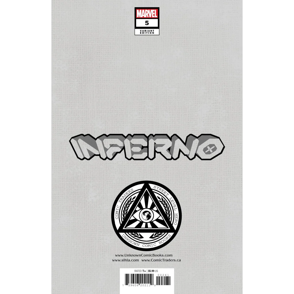 Marvel Inferno comic book David Nakayama exclusive color variant issue 5