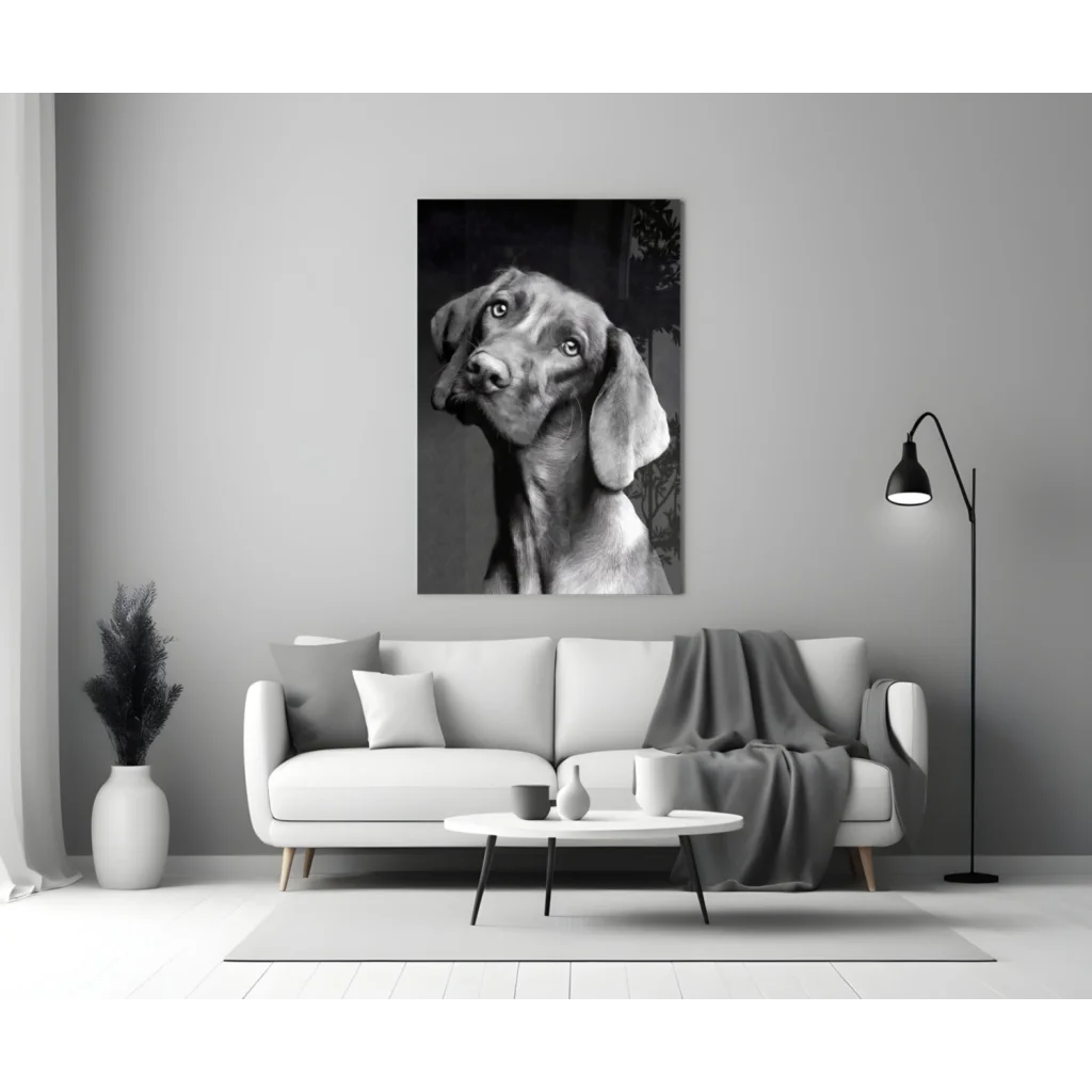 Stunning Weimaraner Dog Portrait Canvas Wall Art | Modern Wall Art Decor | vintageantiquesgifts.com