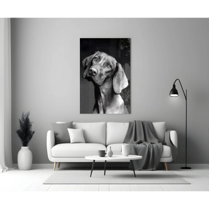 Stunning Weimaraner Dog Portrait Canvas Wall Art | Modern Wall Art Decor | vintageantiquesgifts.com