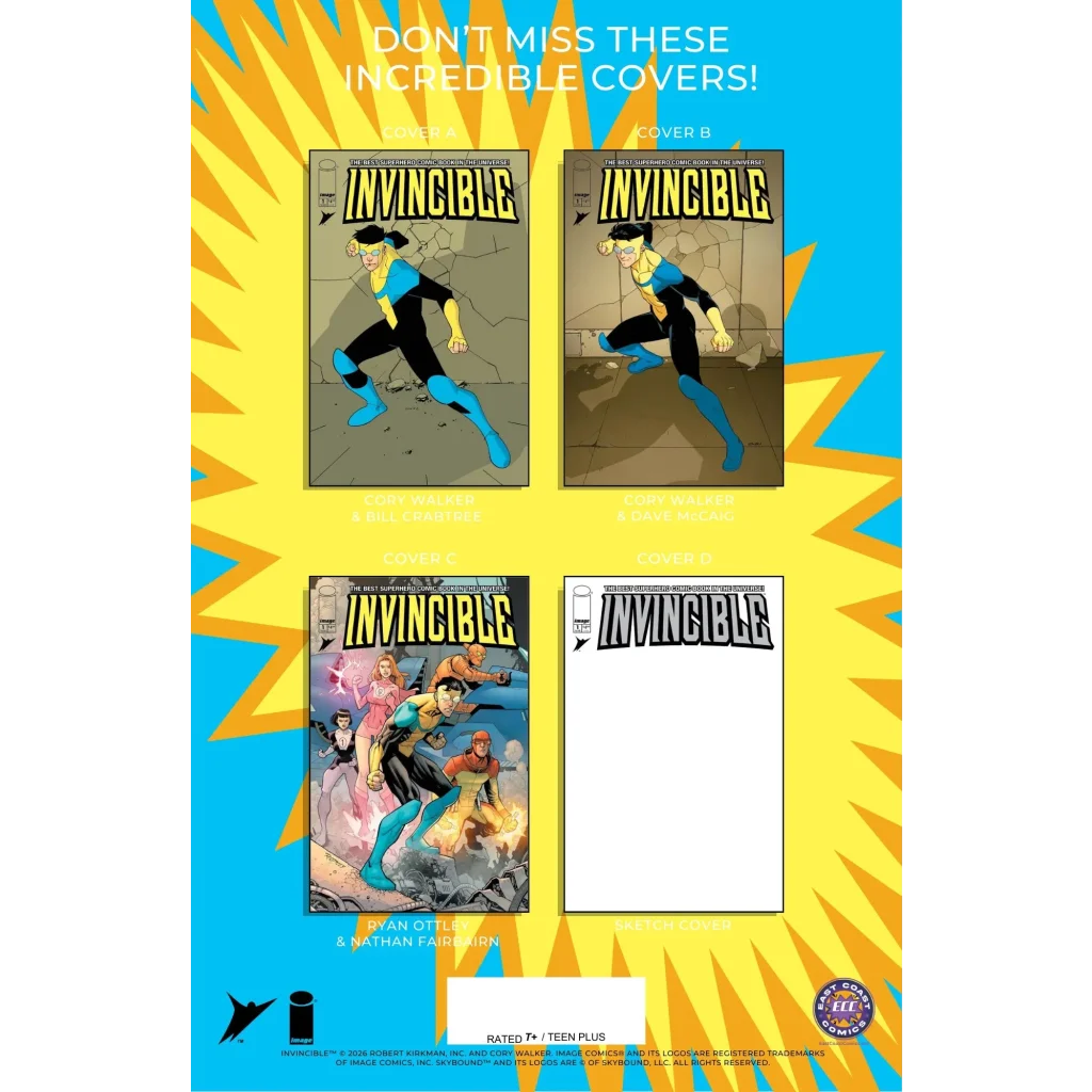 Invincible #1 Reprint ECC Barends Exclusive Back — Image Comics Origin Issue Collectible USA