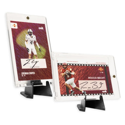 Two Iowa State trading cards in single pack with signed 2023 Onit protectors