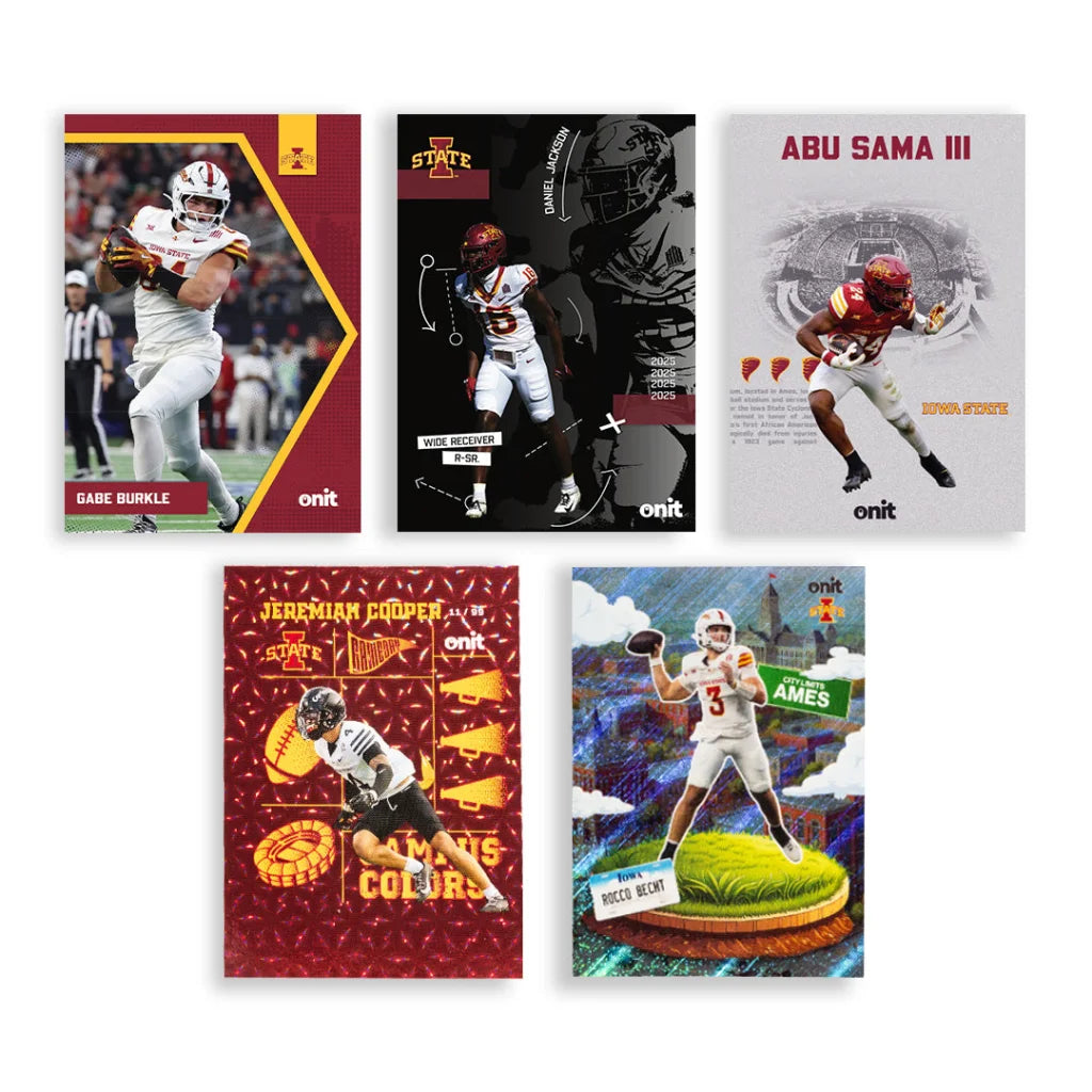 Iowa State trading cards single pack with Cyclones players in dynamic poses