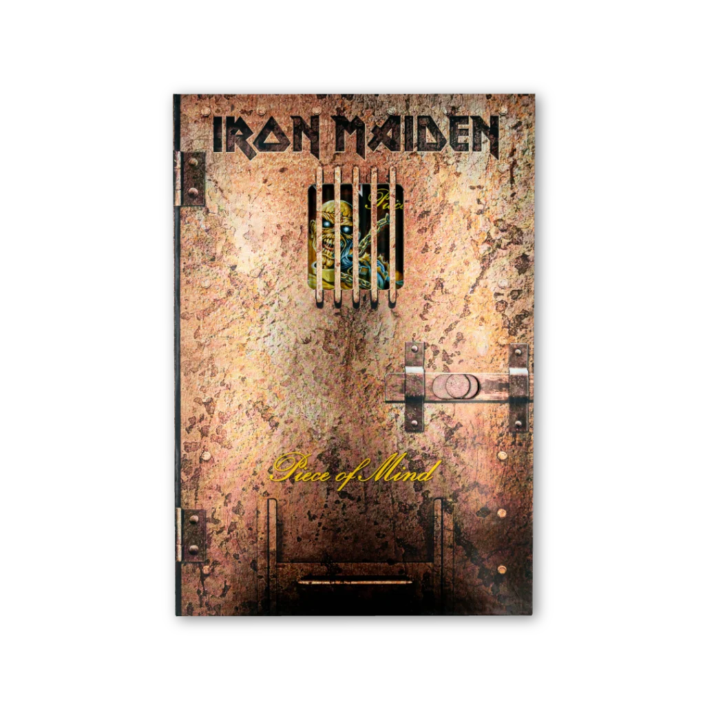 Iron Maiden Piece of Mind Deluxe Box Set cover by Rantz Hoseley with skeletal figure