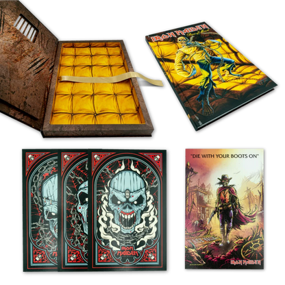 Iron Maiden Piece of Mind Deluxe Asylum Box Set by Rantz Hoseley with collector’s items