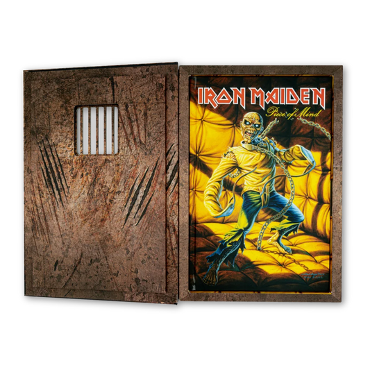 Iron Maiden Piece of Mind album cover gatefold artwork by Rantz Hoseley in Deluxe Asylum Box Set
