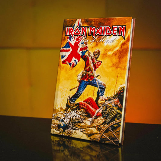 Iron Maiden Piece of Mind cover art by Rantz Hoseley, The Trooper edition hardcover