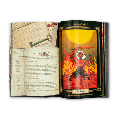 Iron Maiden Trooper cover art by Rantz Hoseley fiery warrior illustration