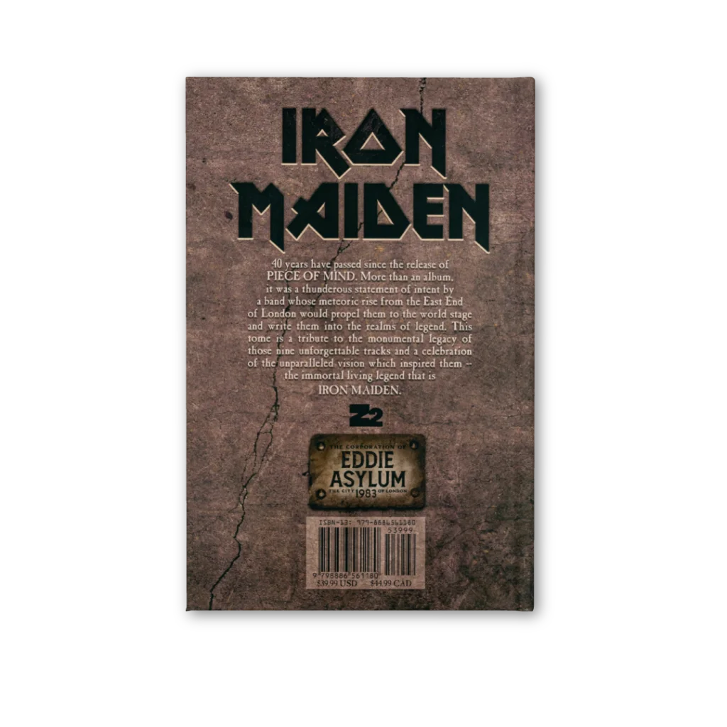 Back cover art of Iron Maiden Piece of Mind album by Rantz Hoseley