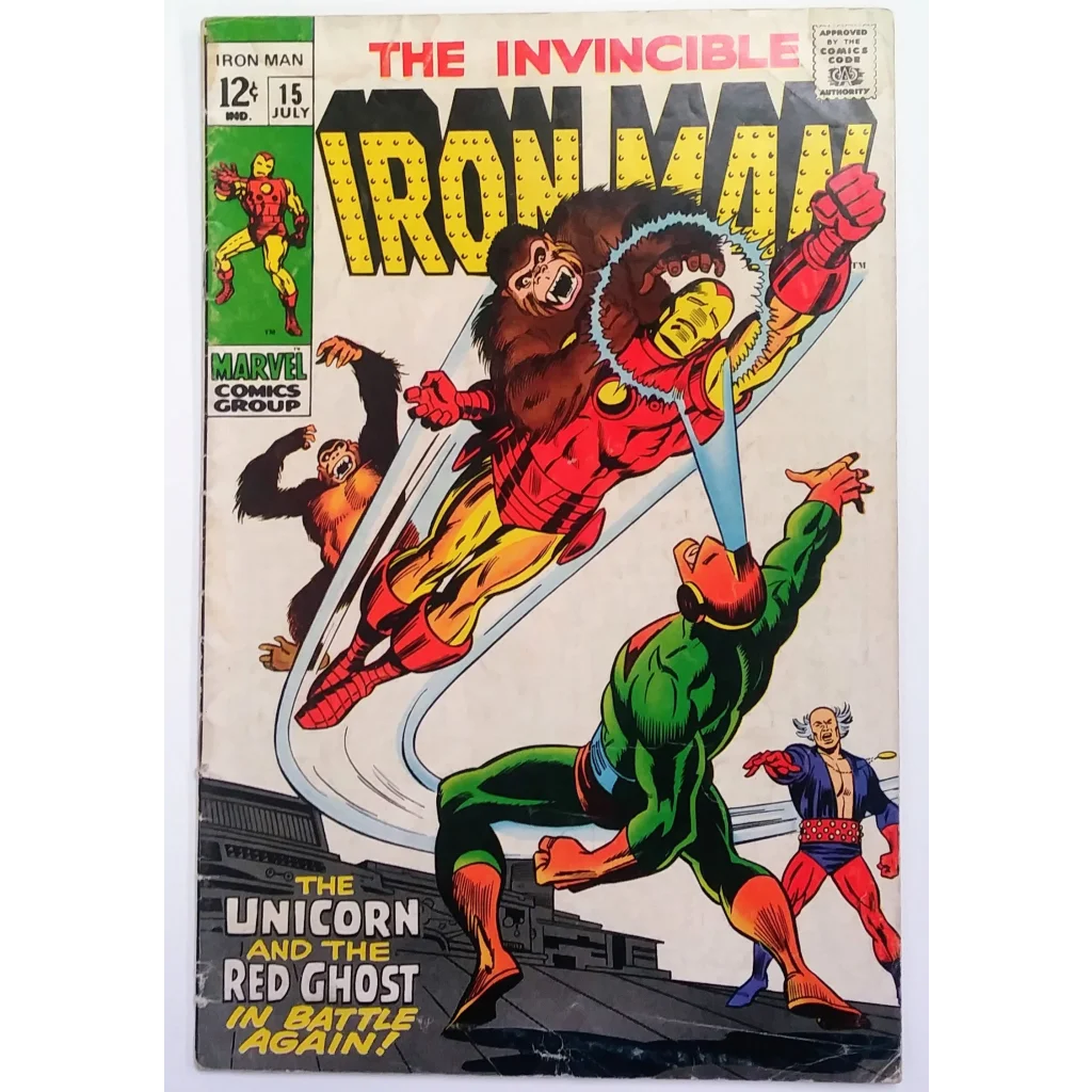 Iron Man Issue 15 Marvel Comics bronze age comic book cover art