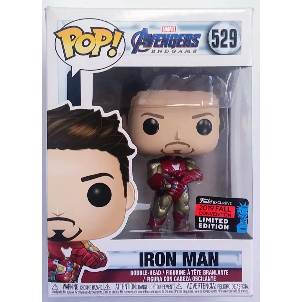 Iron Man Endgame Marvel Funko Pop limited edition bobble-head with protector