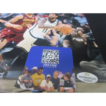 Commemorative Isaac Okoro Cleveland Cavaliers signed action photo with QR code and grading cert