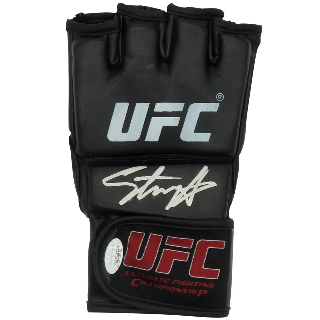 Israel Adesanya hand signed black UFC glove with UFC logo
