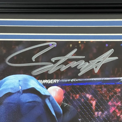 Israel Adesanya deluxe framed 8x10 photo with silver autograph