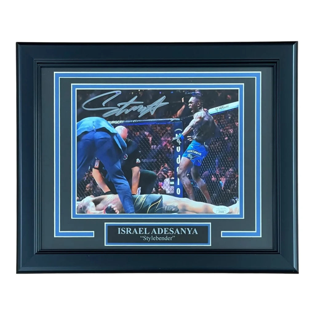 Israel Adesanya autographed deluxe framed 8x10 photo