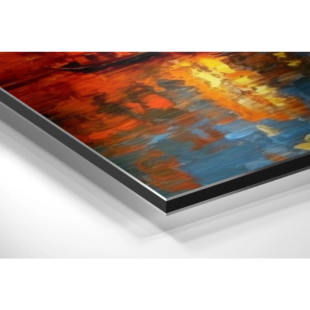 Stunning Abstract City Art on Brushed Aluminium Dibond | Glass Wall Art Print | vintageantiquesgifts.com