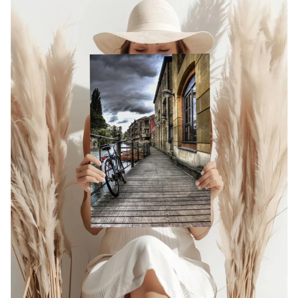 Insigne Aluminum Prints Vintage Bicycle Boardwalk Wall Art | Contemporary Home Wall Art | vintageantiquesgifts.com