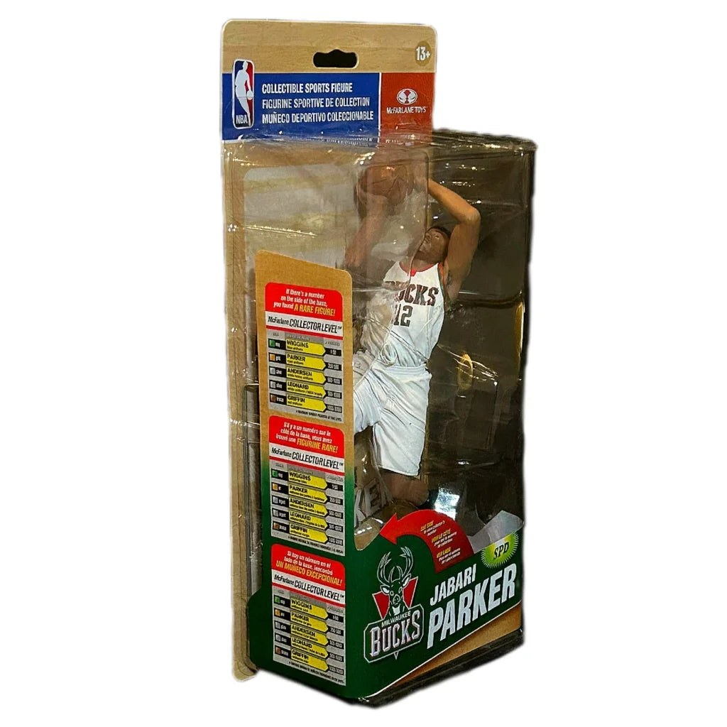 Jabari Parker Milwaukee Bucks McFarlane Toys NBA figure in white jersey