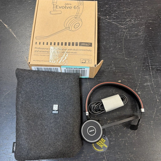 Jabra Evolve 65 SE mono wireless headset with noise cancelling mic
