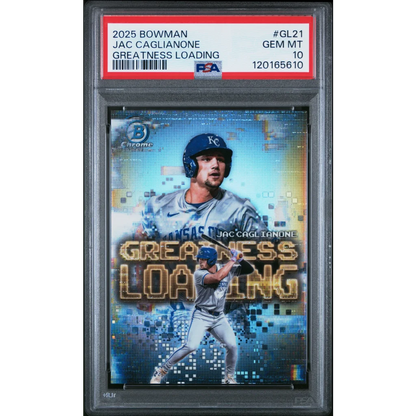 2025 Bowman Jac Caglianone Greatness Loading PSA graded baseball card