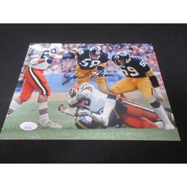Autographed Jack Ham signed 8x10 football game photo collectible with JSA Witnessed