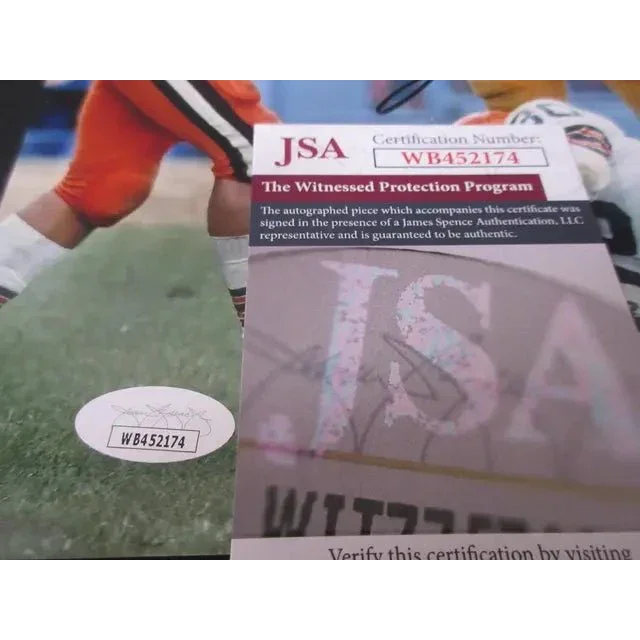 Jack Ham signed football photo with JSA certification and authentication card