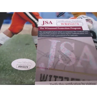 Jack Ham signed football photo with JSA certification and authentication card