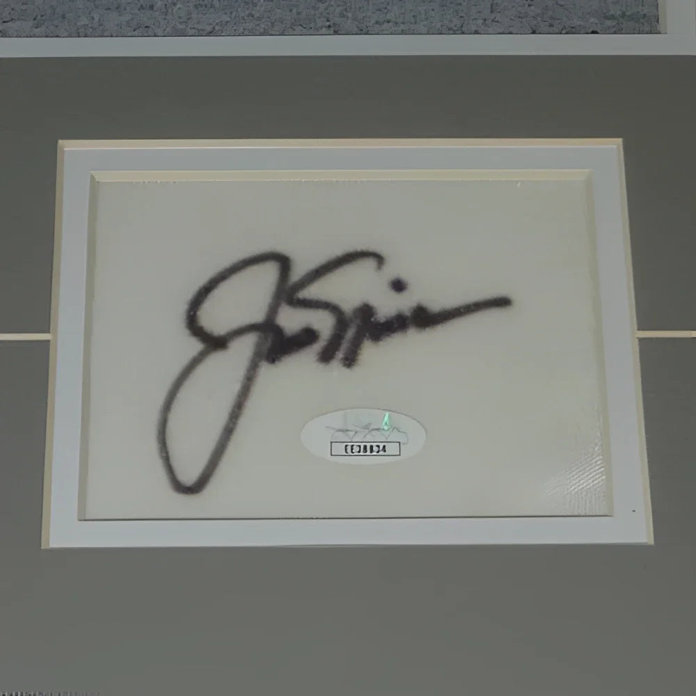 Jack Nicklaus, Arnold Palmer and Gary Player autographed deluxe framed golf piece with JSA sticker