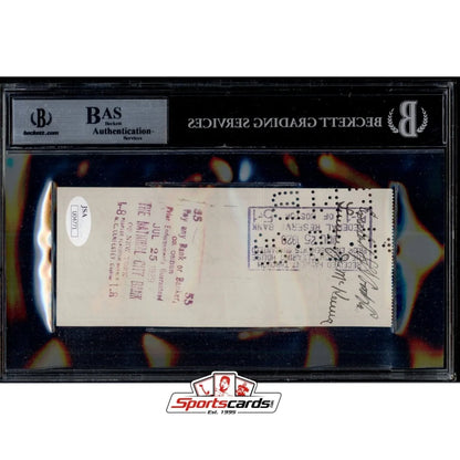 Jack Sharkey signed boxing history ticket stub in protective sleeve
